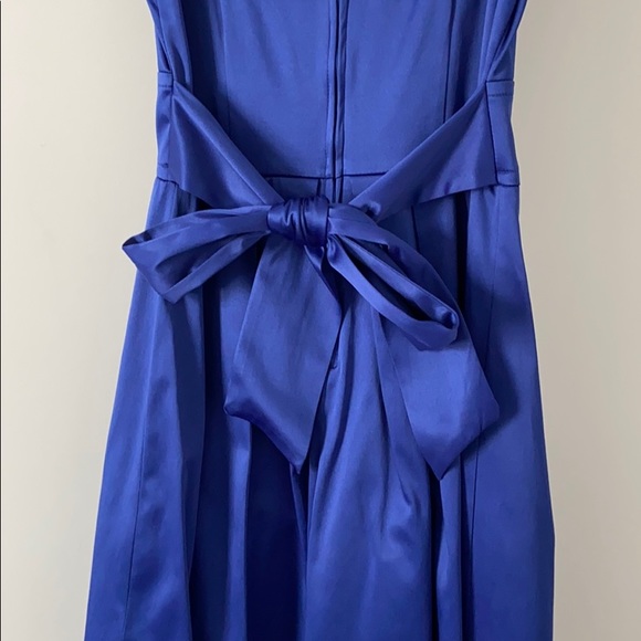 Cobalt Satin Mini Dress - Picture 5 of 8
